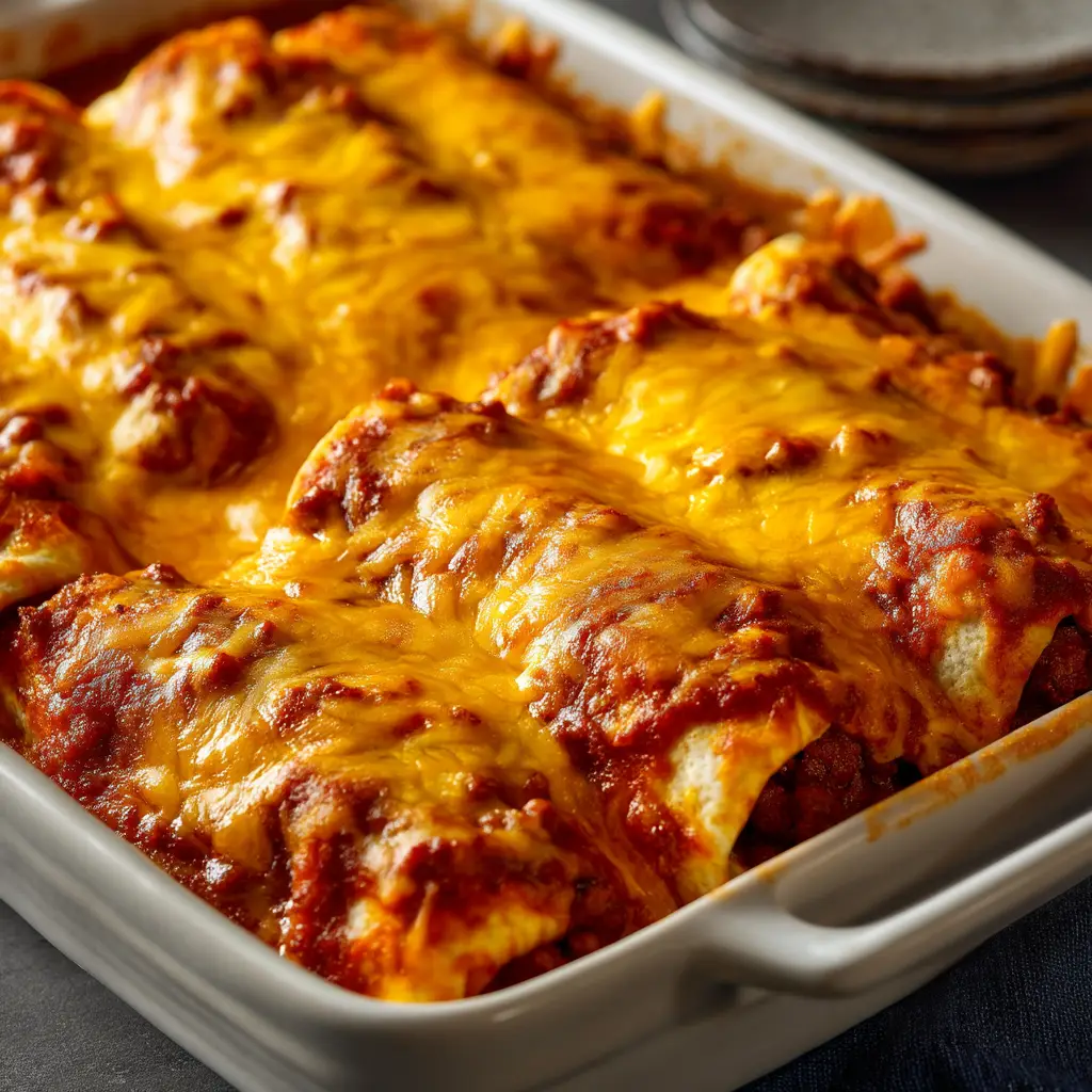 Chili Dog Casserole: The Ultimate Easy Comfort Food 1 The finished Chili Dog Casserole fresh out of the oven in a baking dish, with a bubbly, golden-brown crust.