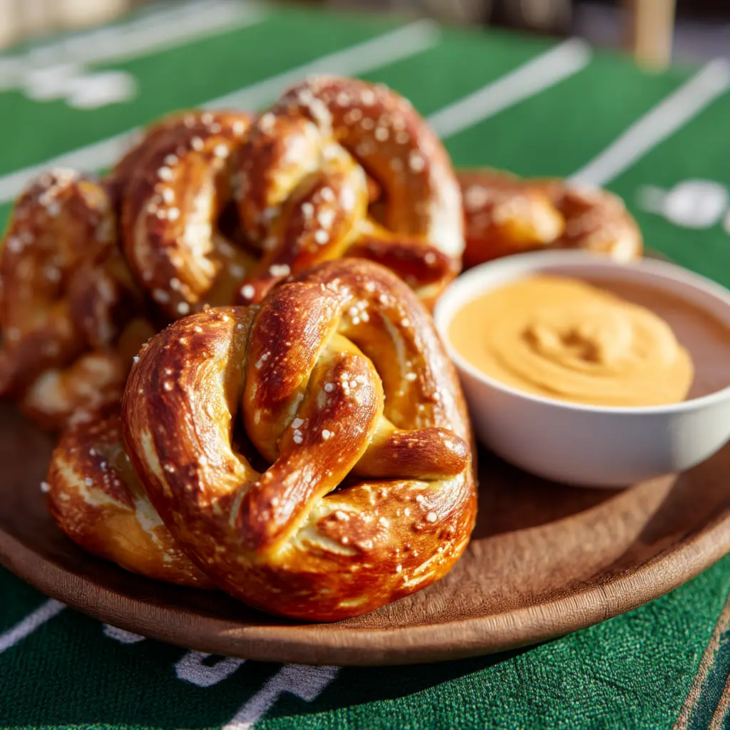 A platter of freshly baked mini chili cheese dog sliders, a perfect Super Bowl food idea for a crowd.