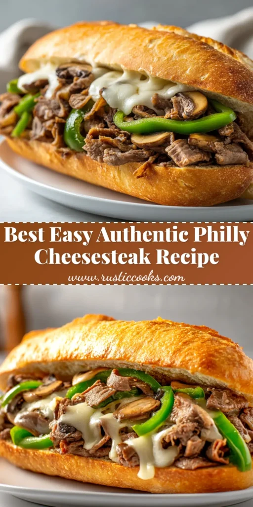 Philly Cheesesteak Recipe (Authentic & Easy) 3 An authentic Philly cheesesteak recipe loaded with thinly sliced steak, melted cheese, and caramelized onions on a hoagie roll. The ultimate homemade cheesesteak.