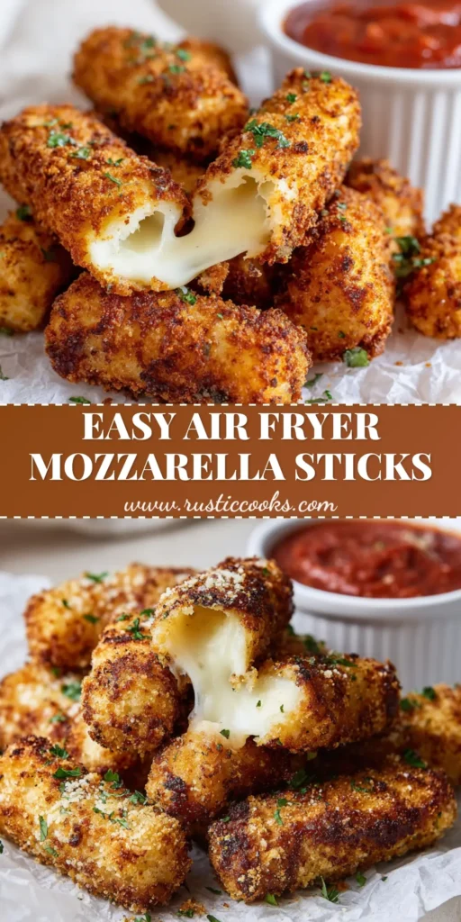 A perfect cheese pull from a freshly cooked Air Fryer Mozzarella Stick on crinkled white parchment paper.