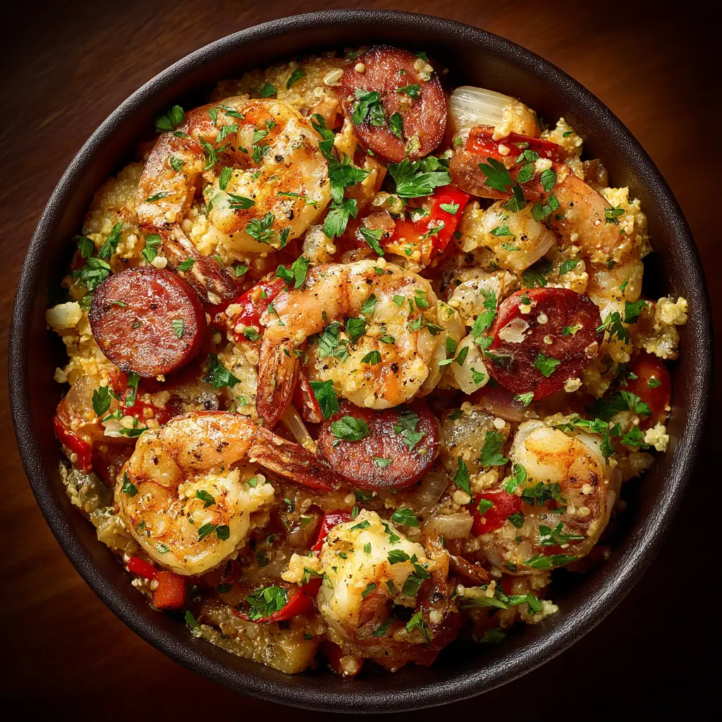 One Pan Meals: The Ultimate Lemon Herb Chicken and Veggies Recipe 2 A close-up shot of the raw ingredients for our one pan meal, including cubed chicken, broccoli, potatoes, and bell peppers coated in a lemon herb sauce.