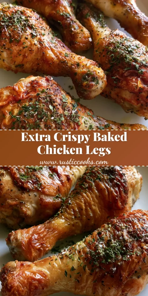 A top-down view of five Crispy Oven Baked Chicken Legs on a white platter garnished with parsley. (Crispy Oven Baked Chicken Legs)