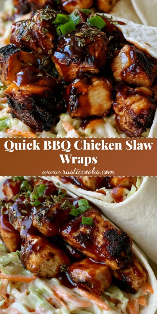 BBQ Chicken Coleslaw Wraps: The Ultimate Crunchy and Smoky Handheld Meal 4 A close-up of BBQ Chicken Coleslaw Wraps sliced diagonally on a white plate, showing the seared chicken and creamy slaw. (BBQ Chicken Coleslaw Wraps)