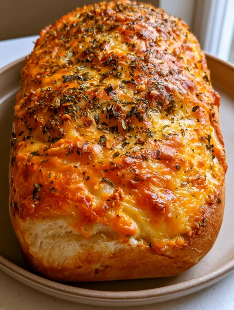 Italian Herbs and Cheese Bread: The Ultimate Homemade Subway Copycat Recipe 2 Freshly baked Italian Herbs and Cheese Bread showing the soft airy texture at the edges. (Italian Herbs and Cheese Bread)