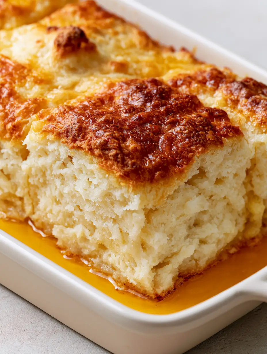 Butter Swim Biscuits: The Ultimate Guide to Fluffy, Golden Perfection 3 Close-up of Butter Swim Biscuits featuring a porous interior crumb and thick golden squares in a ceramic baking dish.