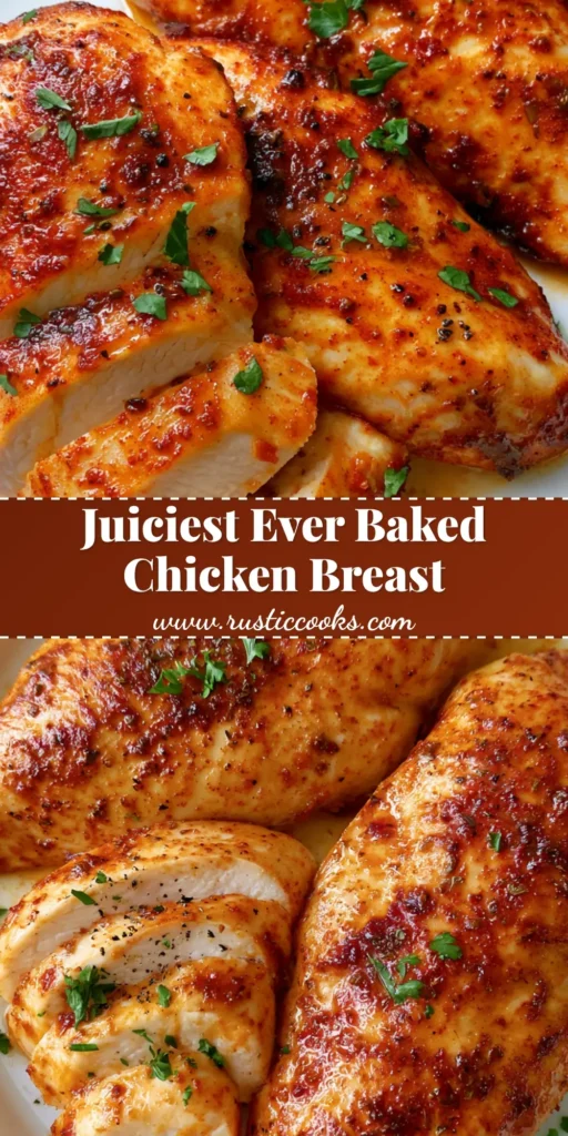 Baked Boneless Chicken Breast: The Ultimate Guide to Juicy, Golden-Brown Results 4 Three golden-brown Baked Boneless Chicken Breasts on a white plate with parsley garnish and sliced medallions showing moist white meat.