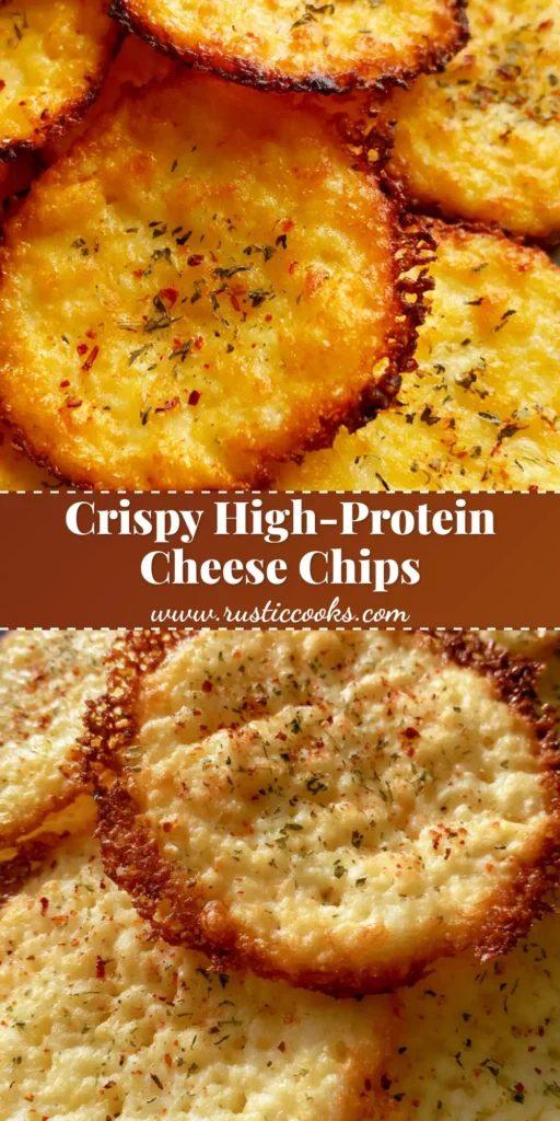 Crispy Cottage Cheese Chips: The Ultimate High-Protein Crunchy Snack Guide 3 A stack of Crispy Cottage Cheese Chips featuring lacy, dark brown edges and golden-yellow bubbly centers, garnished with oregano and red pepper flakes.