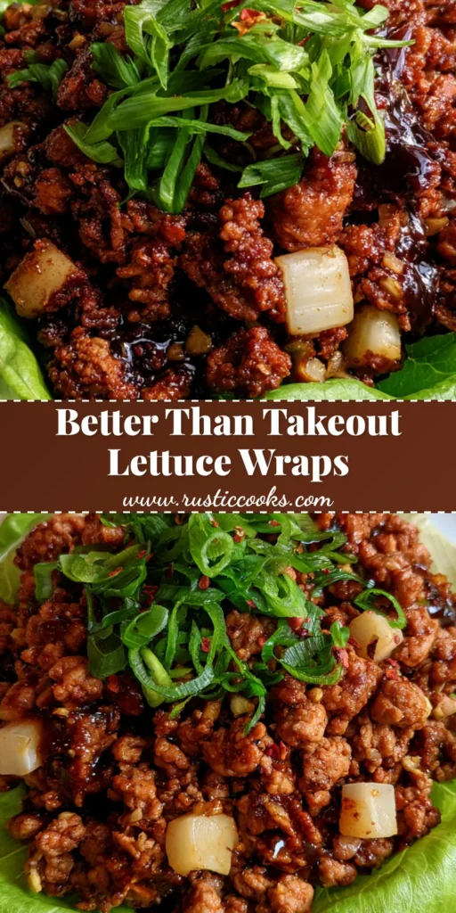 A fresh Chicken Lettuce Wrap with savory ground chicken and hoisin glaze on a white plate. (Chicken Lettuce Wraps)