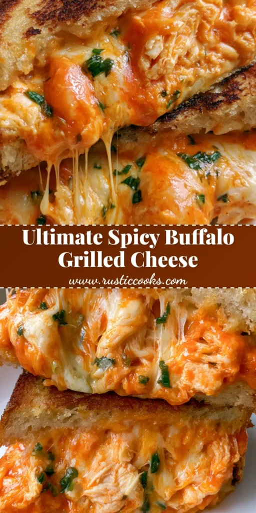 A handheld smartphone photo of a Buffalo Chicken Grilled Cheese on a white plate, featuring thick sourdough with golden char marks and a vibrant orange chicken and cheese center.