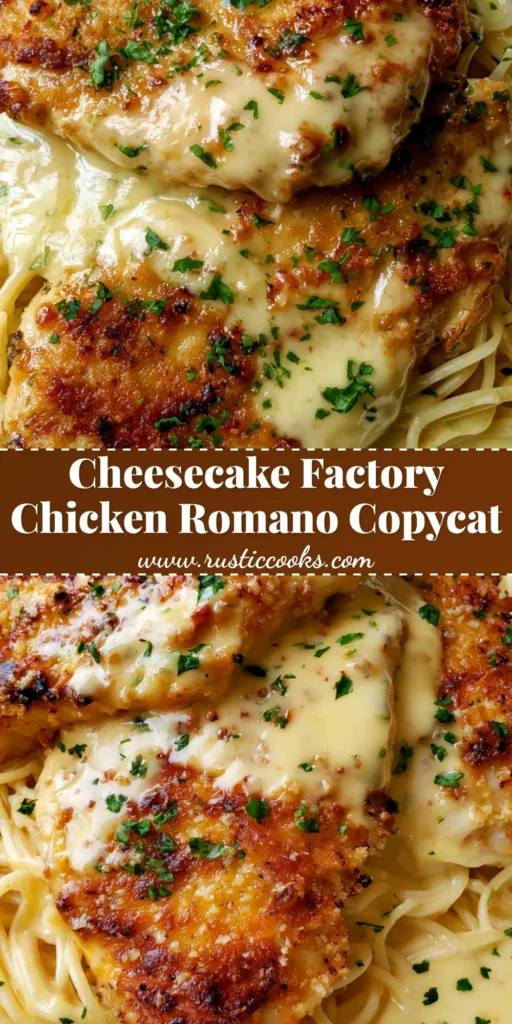 Chicken Romano Recipe: The Ultimate Golden-Brown Crusted Chicken and Pasta 4 A smartphone photo of crispy golden-brown Chicken Romano served over a bed of creamy spaghetti on a white plate. (Chicken Romano Recipe)